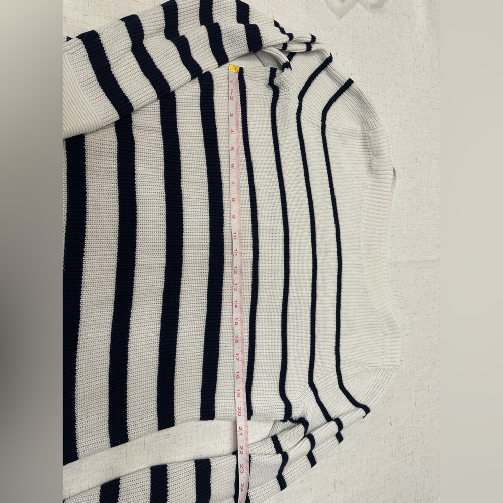 Talbots Cream Ribbed Sweatshirt - Picture 9 of 12